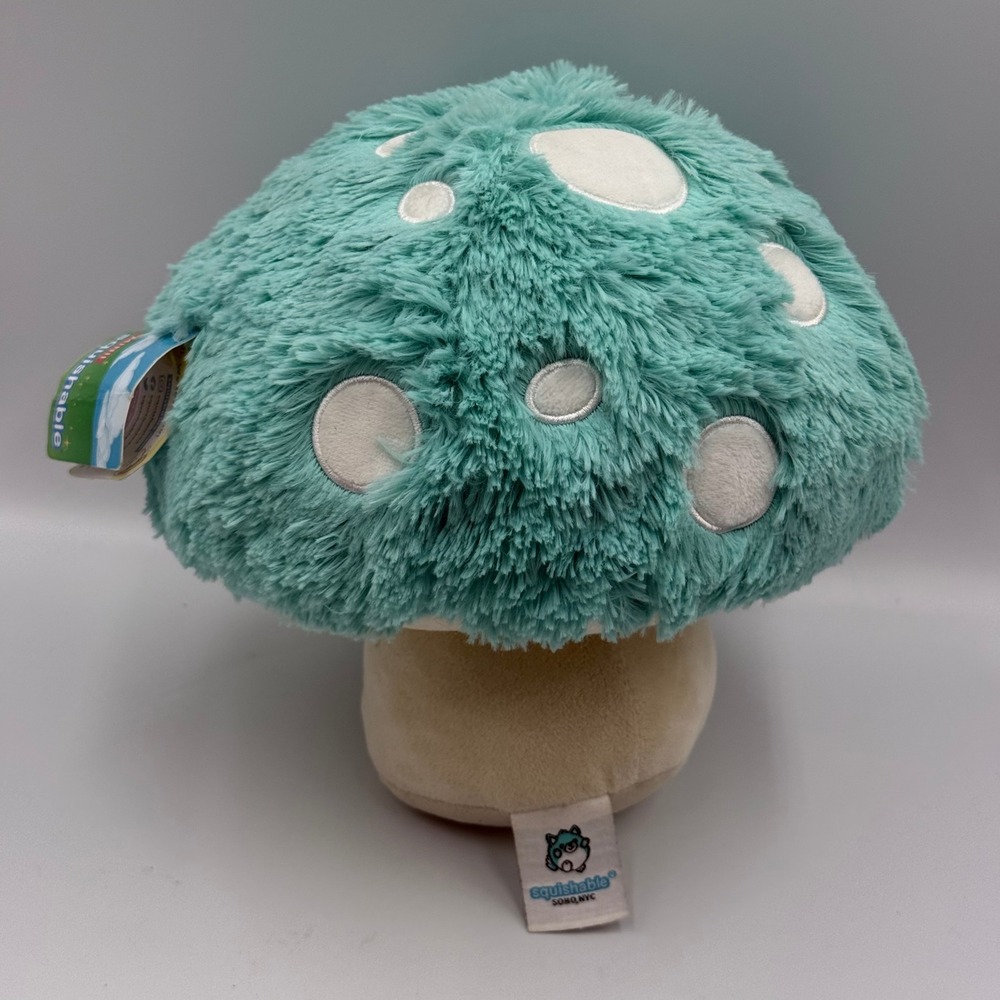 Squishable Mini Turquoise Mushroom Plush Teal Stuffed Toy 9 Inch NWT - Picture 4 of 8